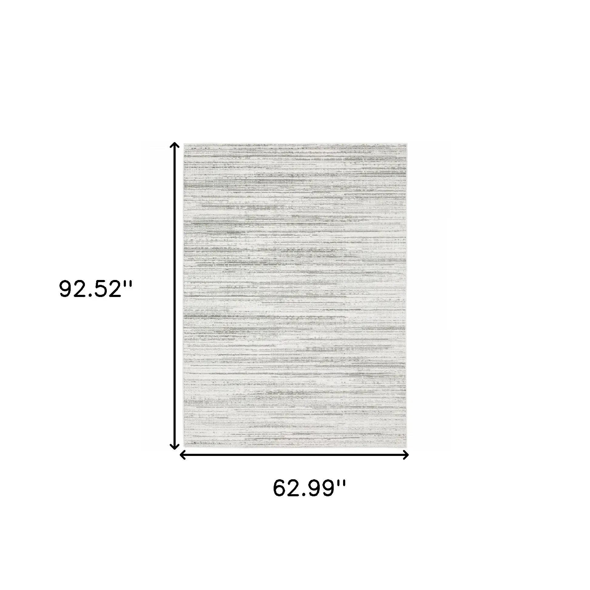 5' X 8' White And Grey Abstract Power Loom Stain Resistant Area Rug - Homeroots - Flyclothing LLC