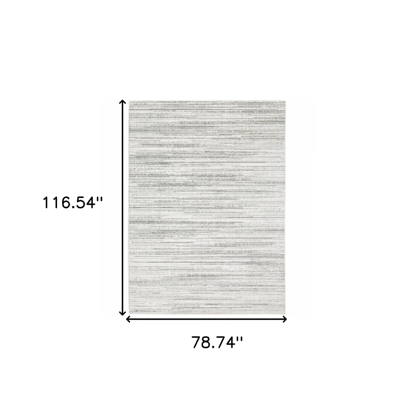 6' X 9' White And Grey Abstract Power Loom Stain Resistant Area Rug - Homeroots - Flyclothing LLC