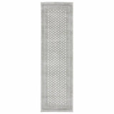 2' X 8' White And Grey Oriental Power Loom Stain Resistant Runner Rug - Homeroots - Flyclothing LLC