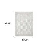 5' X 8' White And Grey Oriental Power Loom Stain Resistant Area Rug - Homeroots - Flyclothing LLC