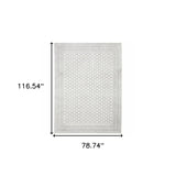 6' X 9' White And Grey Oriental Power Loom Stain Resistant Area Rug - Homeroots - Flyclothing LLC