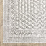 10' X 13' White And Grey Oriental Power Loom Stain Resistant Area Rug - Homeroots - Flyclothing LLC