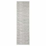 2' X 8' Grey And White Geometric Power Loom Stain Resistant Runner Rug