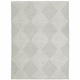 6' X 9' Grey And White Geometric Power Loom Stain Resistant Area Rug - Homeroots - Flyclothing LLC