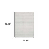 5' X 8' White And Grey Geometric Power Loom Stain Resistant Area Rug - Homeroots - Flyclothing LLC