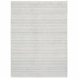 10' X 13' White And Grey Geometric Power Loom Stain Resistant Area Rug