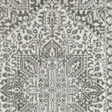 2' X 8' Grey And White Oriental Power Loom Stain Resistant Runner Rug - Homeroots