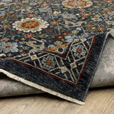 2' X 8' Blue And Ivory Oriental Power Loom Runner Rug With Fringe - Homeroots - Flyclothing LLC