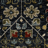 10' X 13' Blue Red Ivory And Gold Oriental Power Loom Stain Resistant Area Rug With Fringe - Homeroots - Flyclothing LLC