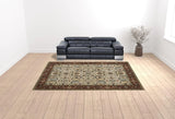 10' X 13' Ivory Red Green Grey Blue And Navy Oriental Power Loom Stain Resistant Area Rug With Fringe - Homeroots - Flyclothing LLC