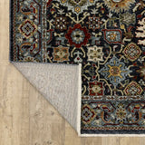 3' X 5' Blue Red Beige Orange Green And Rust Oriental Power Loom Stain Resistant Area Rug With Fringe - Homeroots - Flyclothing LLC