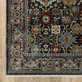 10' X 13' Blue Red Beige Orange Green And Rust Oriental Power Loom Stain Resistant Area Rug With Fringe - Homeroots - Flyclothing LLC