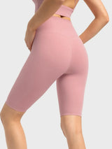 Millennia High Rise Wide Waistband Active Shorts - Trendsi - Flyclothing LLC