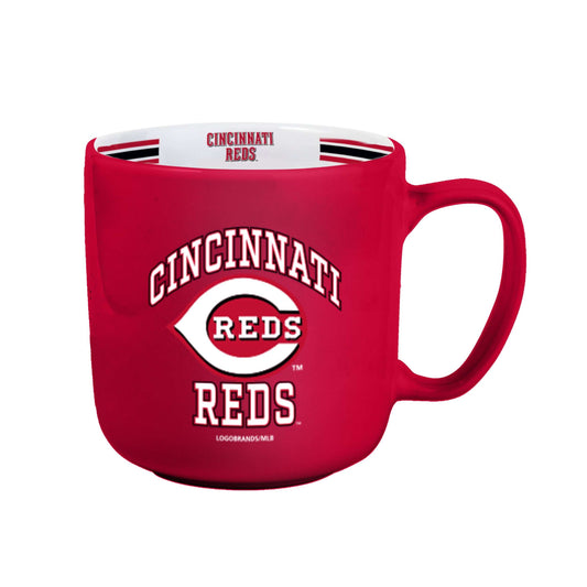 Cincinnati Reds 15oz Stripe Mug - Logo Brands - Flyclothing LLC