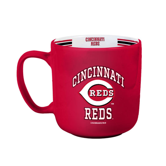 Cincinnati Reds 15oz Stripe Mug - Logo Brands - Flyclothing LLC