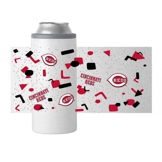 Cincinnati Reds 12oz Flashback Slim Can Coolie - Logo Brands - Flyclothing LLC