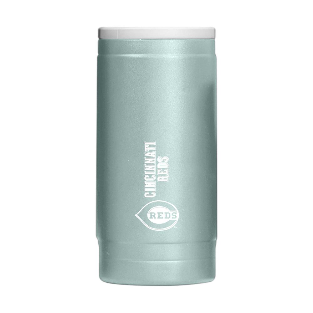 Cincinnati Reds Vertical Powder Coat Slim Can Coolie - Logo Brands - Flyclothing LLC