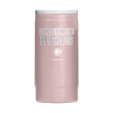 Cincinnati Reds Stencil Powder Coat Slim Can Coolie - Logo Brands - Flyclothing LLC