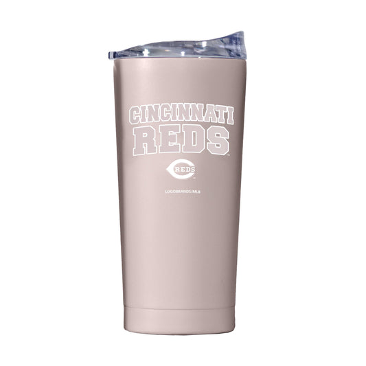 Cincinnati Reds 20oz Stencil Powder Coat Tumbler - Logo Brands - Flyclothing LLC