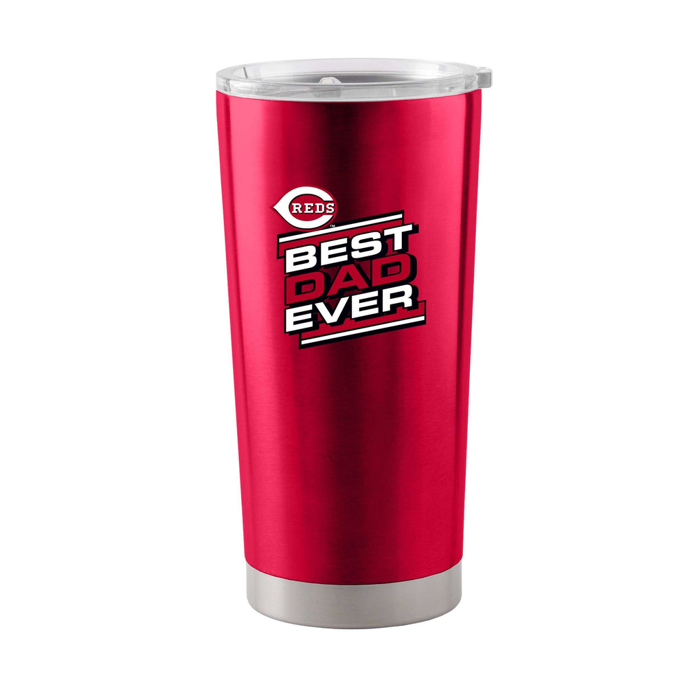 Cincinnati Reds 20oz Best Dad Ever Double Wall Stainless Tumbler - Logo Brands - Flyclothing LLC
