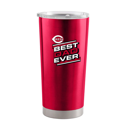 Cincinnati Reds 20oz Best Dad Ever Double Wall Stainless Tumbler - Logo Brands - Flyclothing LLC
