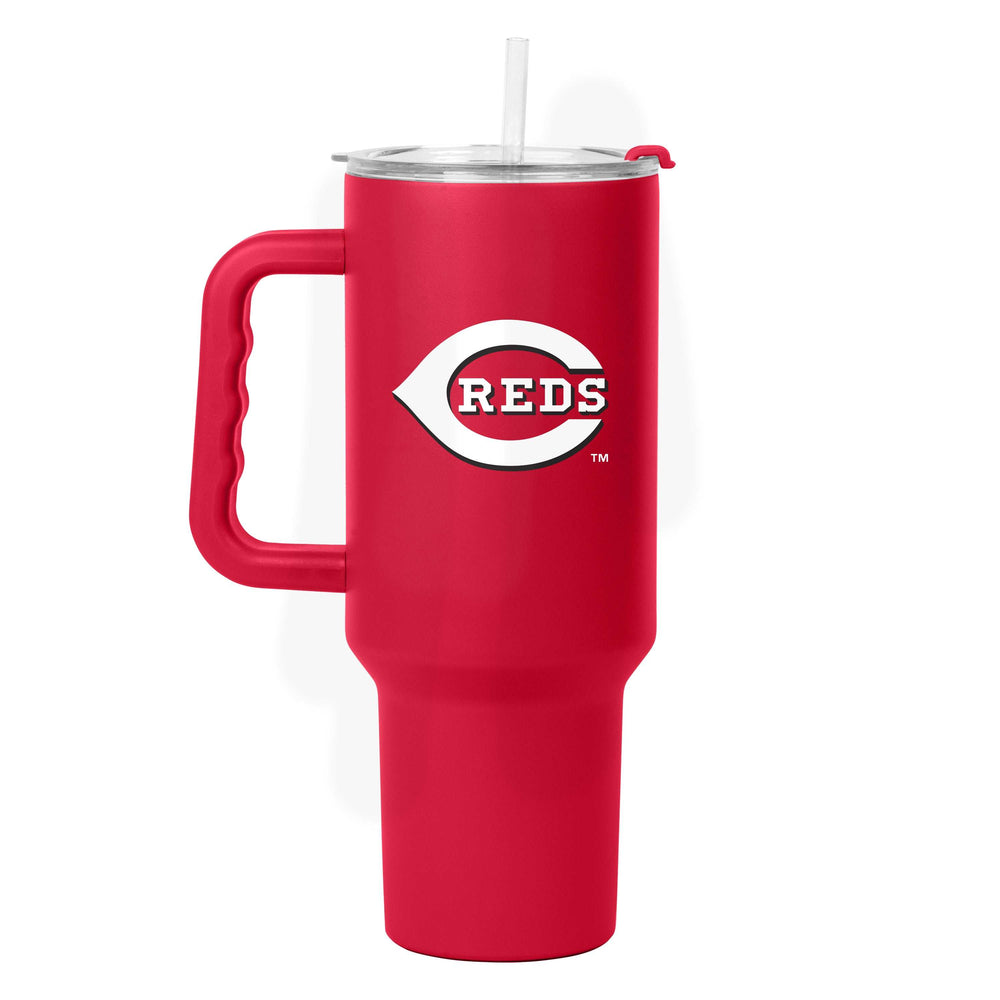 Cincinnati Reds 40oz Flipside Powder Coat Tumbler - Logo Brands - Flyclothing LLC
