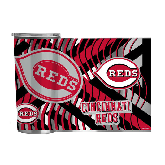 Cincinnati Reds 20oz Flex Plastic Wall Stainless Tumbler - Logo Brands - Flyclothing LLC
