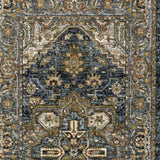 8' Blue and Green Oriental Power Loom Runner Rug - Homeroots - Flyclothing LLC
