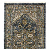 8' Blue and Green Oriental Power Loom Runner Rug - Homeroots - Flyclothing LLC