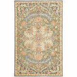 8' X 10' Blue and Green Oriental Hand Tufted Area Rug - Homeroots