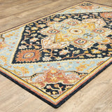 10' X 13' Navy Rust Blue Ivory And Gold Oriental Tufted Handmade Stain Resistant Area Rug - Homeroots - Flyclothing LLC
