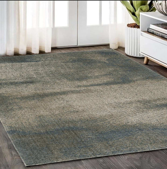 5' X 8' Gray Abstract Power Loom Area Rug - Homeroots - Flyclothing LLC