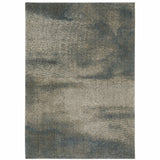 5' X 8' Gray Abstract Power Loom Area Rug - Homeroots