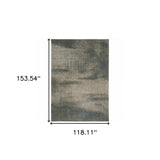 10' X 13' Gray Abstract Power Loom Area Rug - Homeroots - Flyclothing LLC