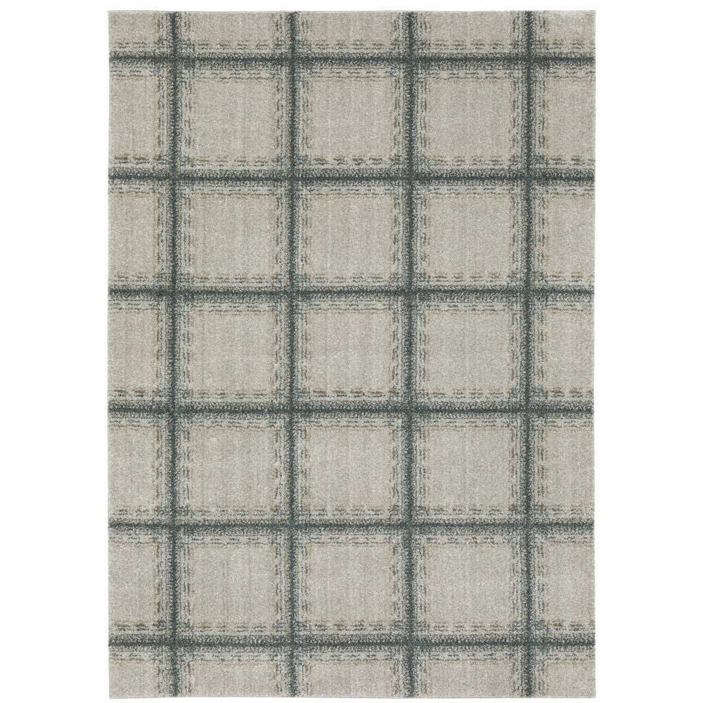 3' X 5' Gray Geometric Power Loom Area Rug - Homeroots - Flyclothing LLC