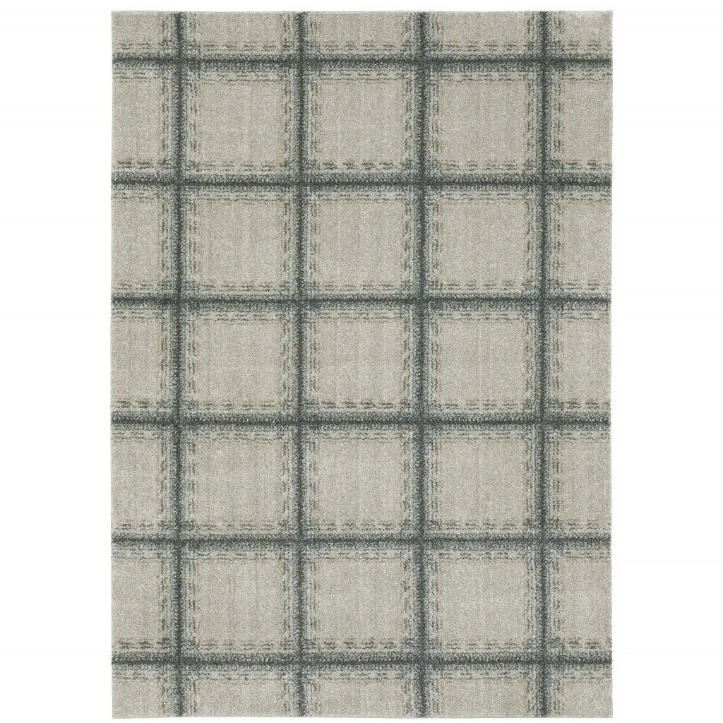 5' X 8' Gray Geometric Power Loom Area Rug - Homeroots - Flyclothing LLC