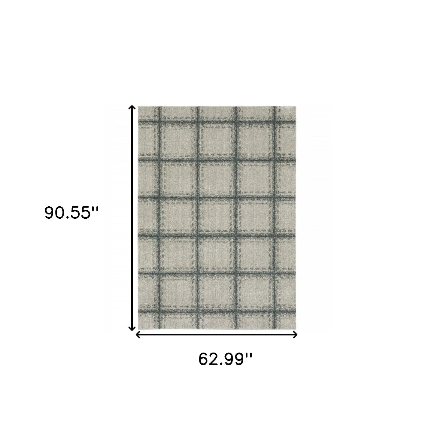 5' X 8' Gray Geometric Power Loom Area Rug - Homeroots - Flyclothing LLC