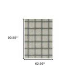 5' X 8' Gray Geometric Power Loom Area Rug - Homeroots - Flyclothing LLC