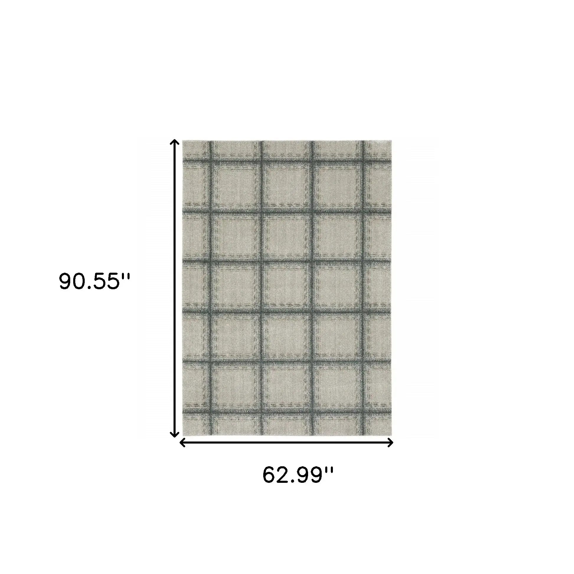 5' X 8' Gray Geometric Power Loom Area Rug - Homeroots - Flyclothing LLC