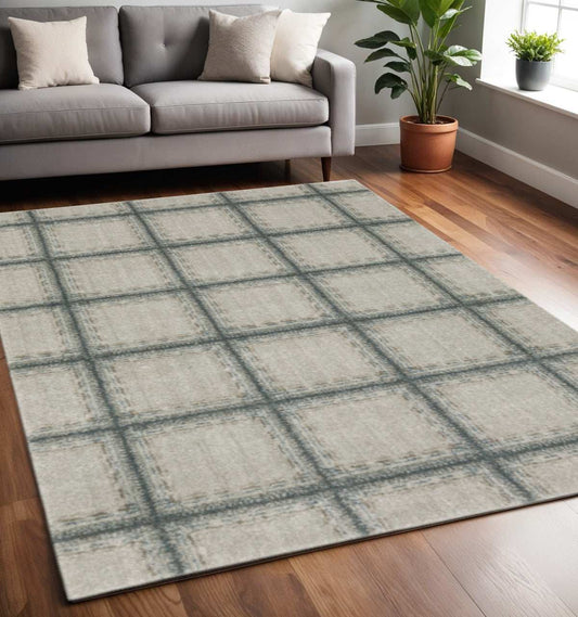 5' X 8' Gray Geometric Power Loom Area Rug - Homeroots - Flyclothing LLC