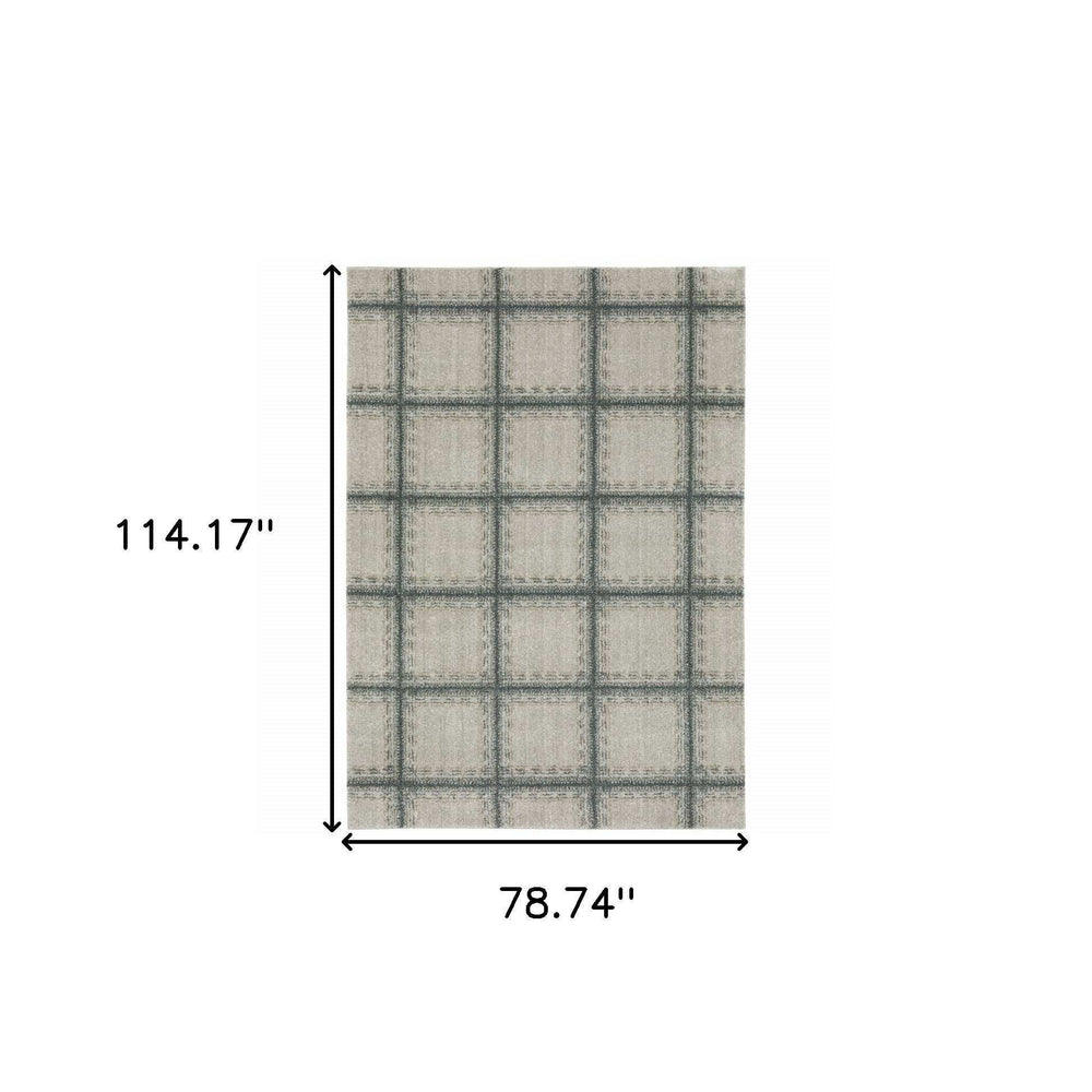 7' X 10' Gray Geometric Power Loom Area Rug - Homeroots - Flyclothing LLC