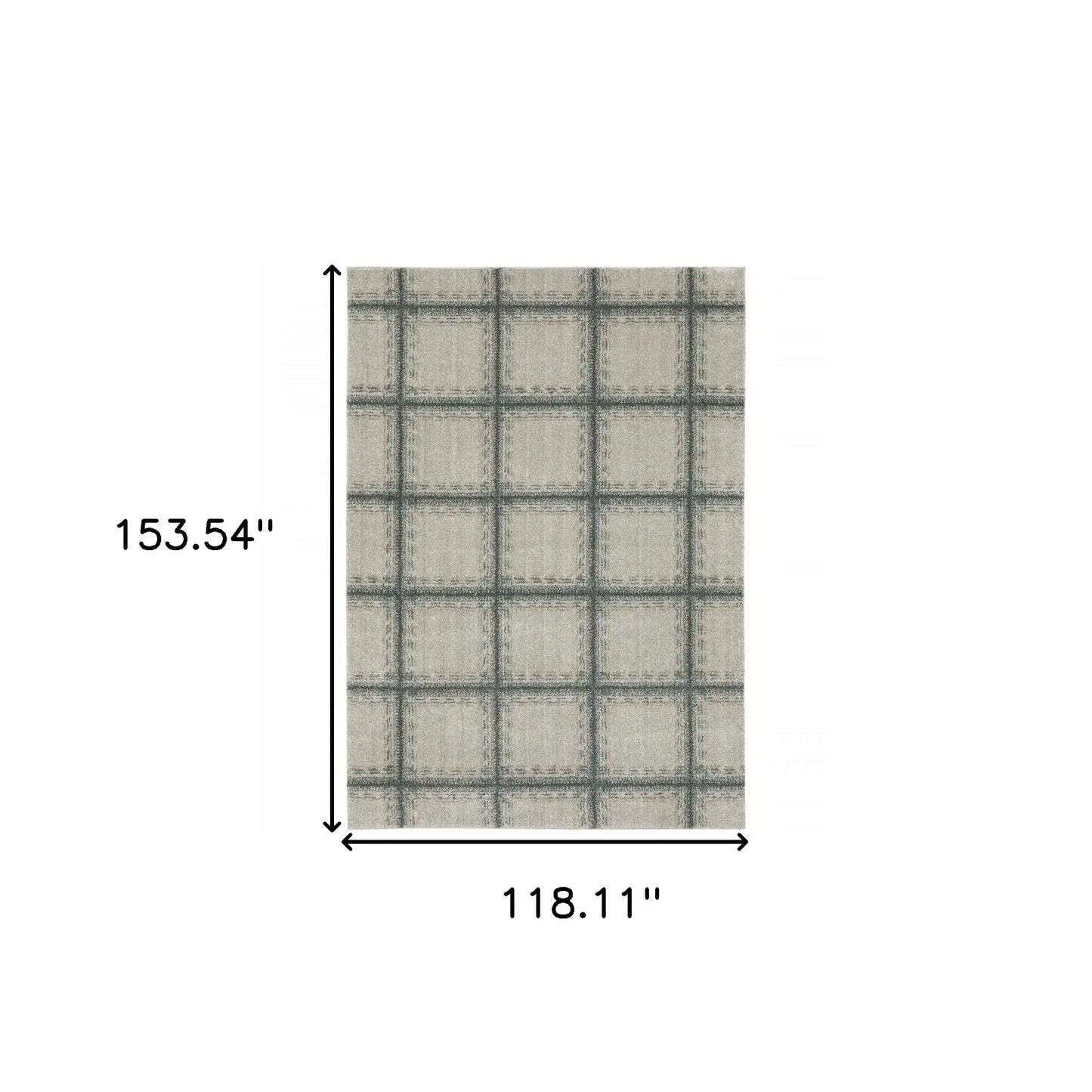 10' X 13' Gray Geometric Power Loom Area Rug - Homeroots - Flyclothing LLC