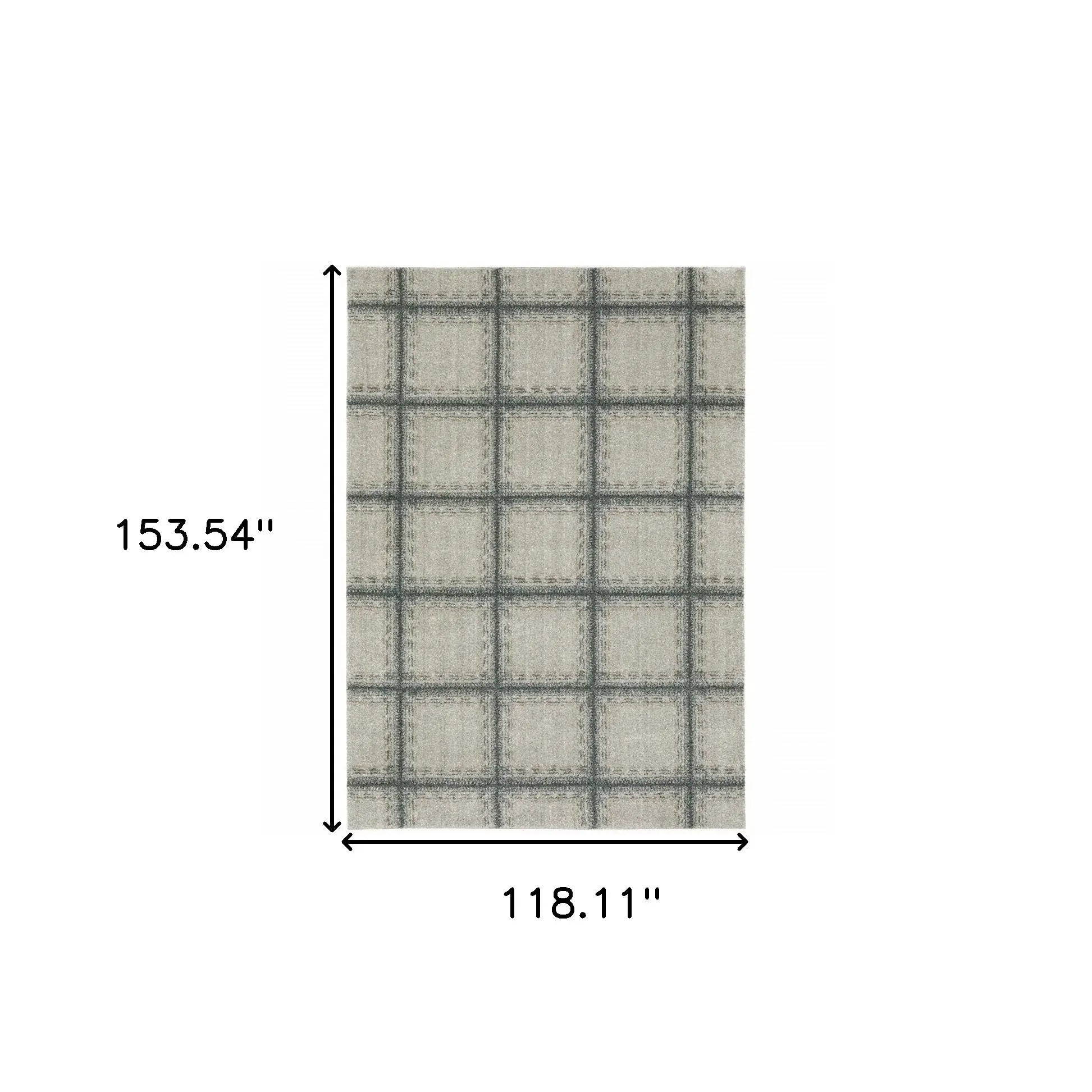 10' X 13' Gray Geometric Power Loom Area Rug - Homeroots - Flyclothing LLC