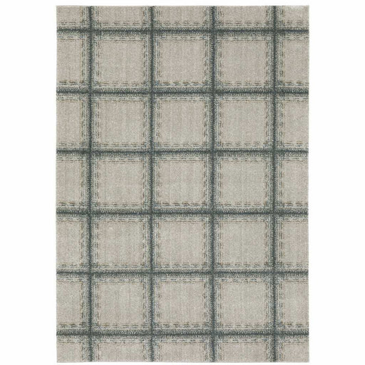 10' X 13' Gray Geometric Power Loom Area Rug - Homeroots - Flyclothing LLC