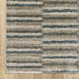 7' X 10' Teal Blue Geometric Power Loom Area Rug - Homeroots - Flyclothing LLC