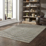10' X 13' Teal Blue Geometric Power Loom Area Rug - Homeroots - Flyclothing LLC