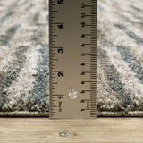 10' X 13' Teal Blue Geometric Power Loom Area Rug - Homeroots - Flyclothing LLC