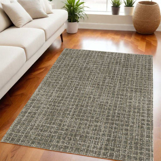 5' X 8' Gray Geometric Power Loom Area Rug - Homeroots - Flyclothing LLC