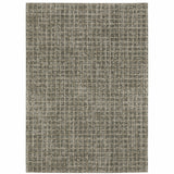 5' X 8' Brown And Beige Geometric Distressed Area Rug