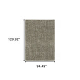 8' X 11' Gray Geometric Power Loom Area Rug - Homeroots - Flyclothing LLC